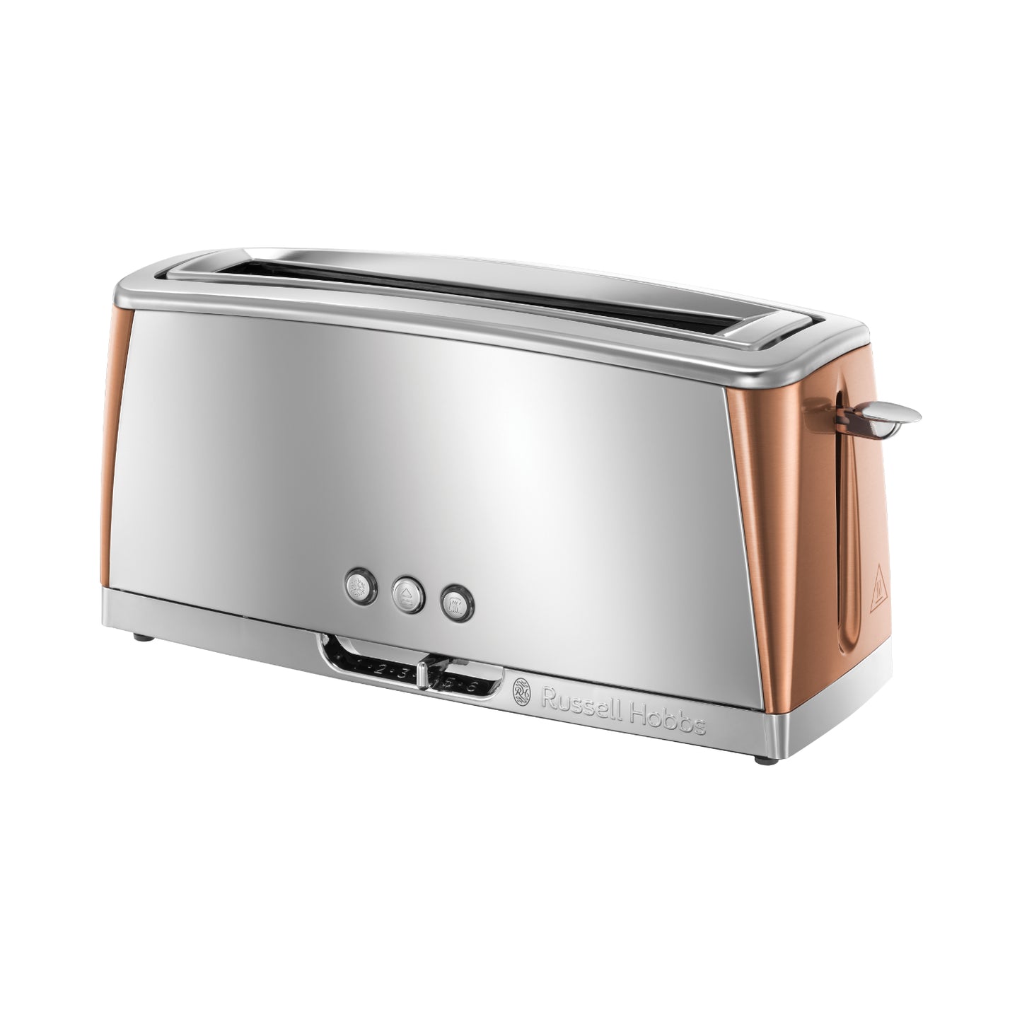 Russell Hobbs Silver And Copper Luna 2 Slice Toaster