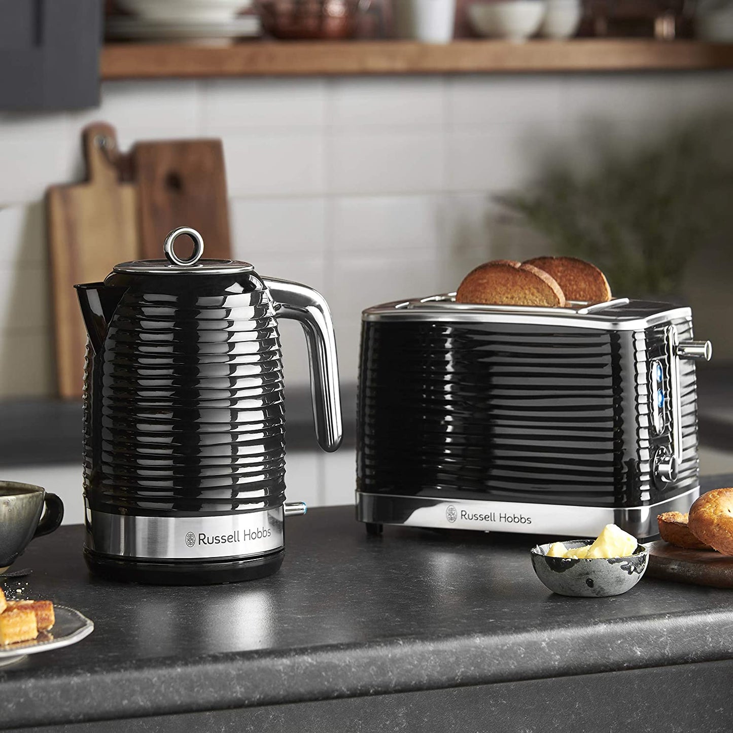 Russell Hobbs Black Inspire 2 Slice Toaster