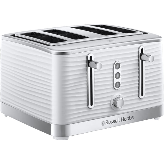 Russell Hobbs White Inspire 4 Slice Toaster