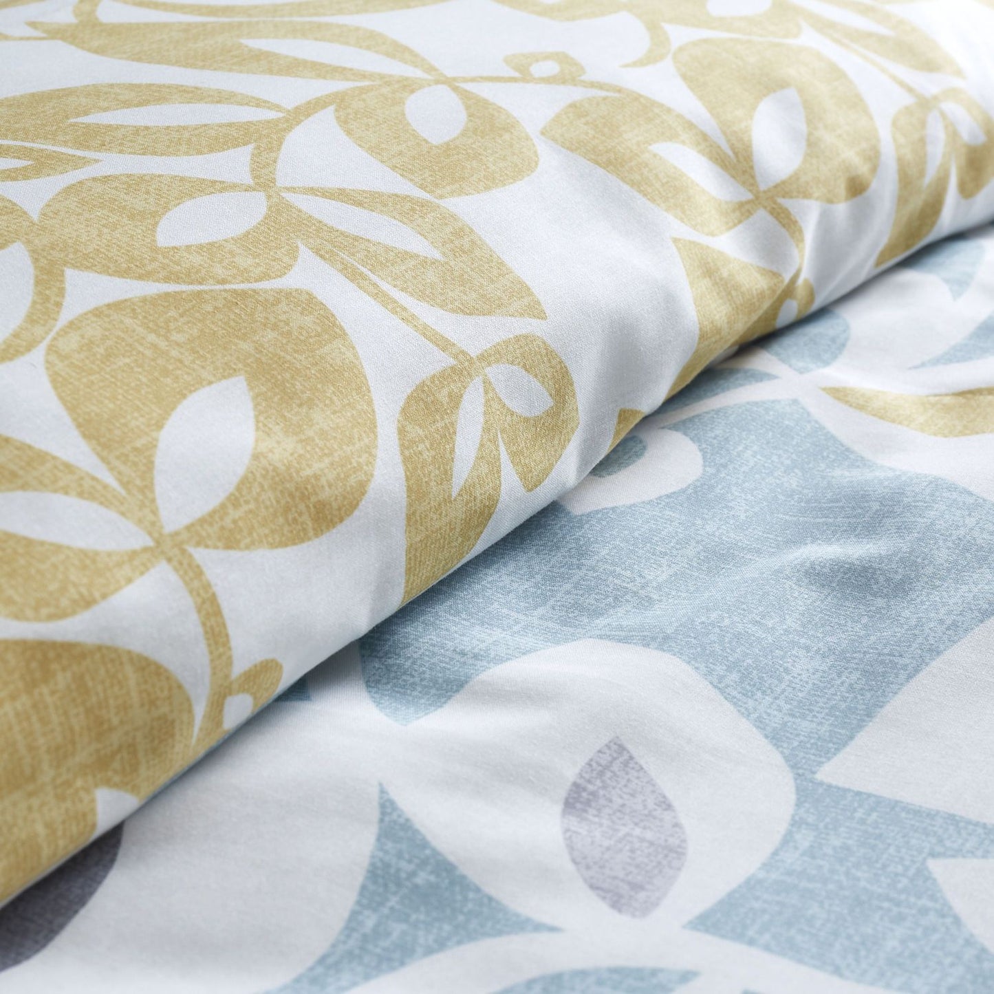 Catherine Lansfield Inga Leaf Teal Reversible Duvet Set