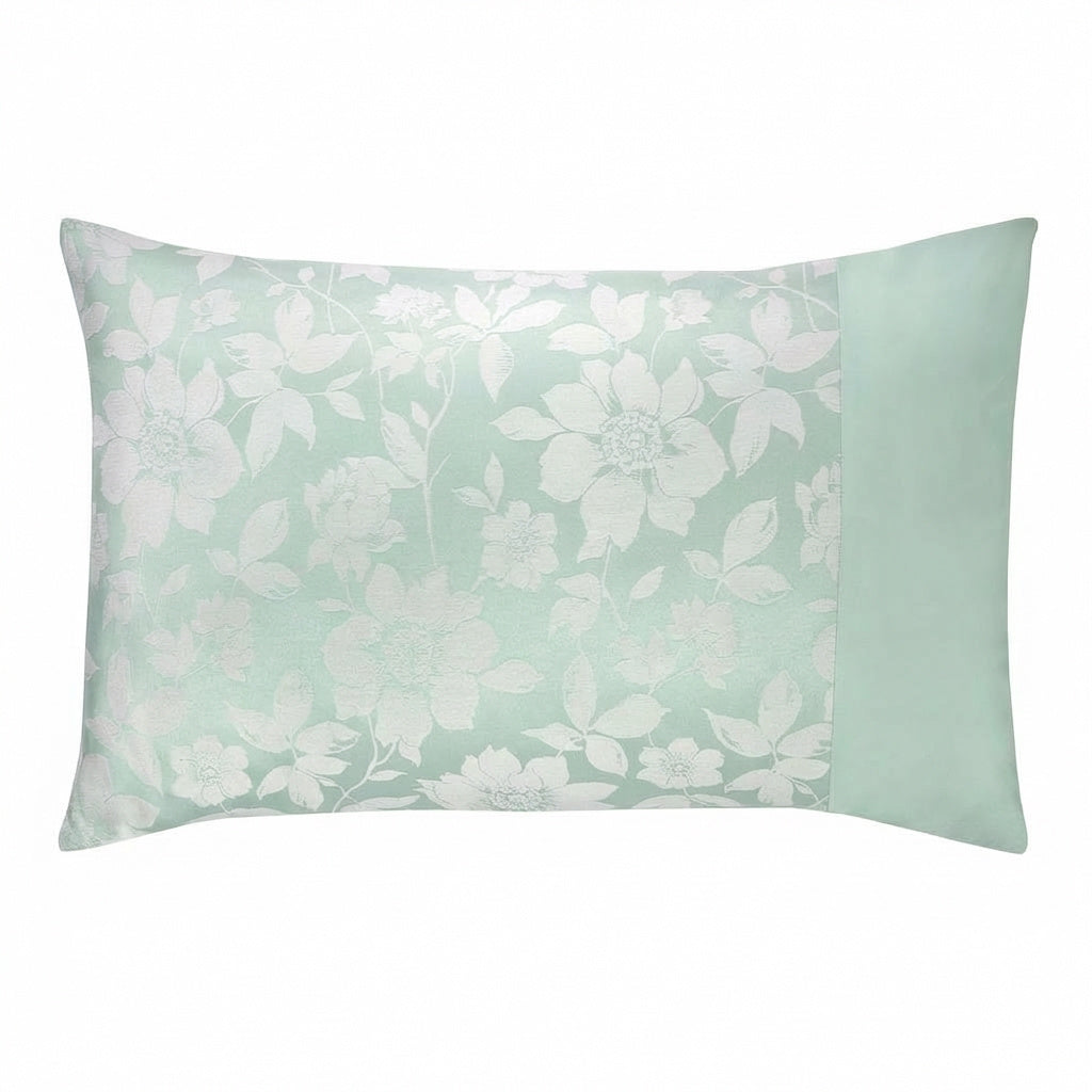 Lottie Soft Green Luxury Jacquard Housewife Pillowcase (Pair)
