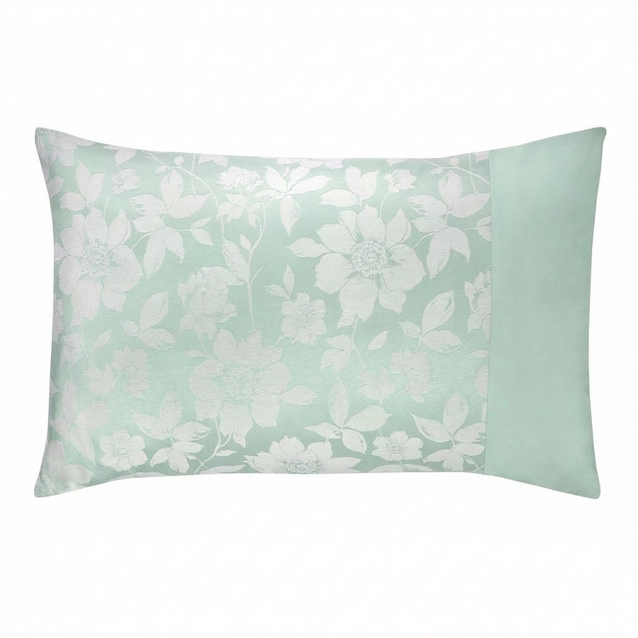 Lottie Soft Green Luxury Jacquard Housewife Pillowcase (Pair)