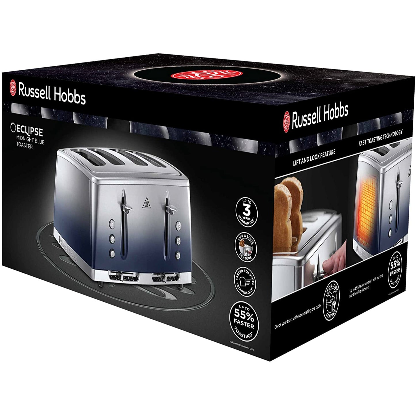 Russell Hobbs Blue Eclipse 4 Slice Toaster