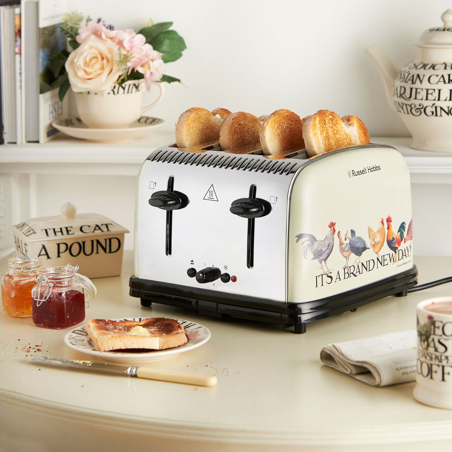 Russell Hobbs Emma Bridgewater Rise And Shine 4 Slice Toaster