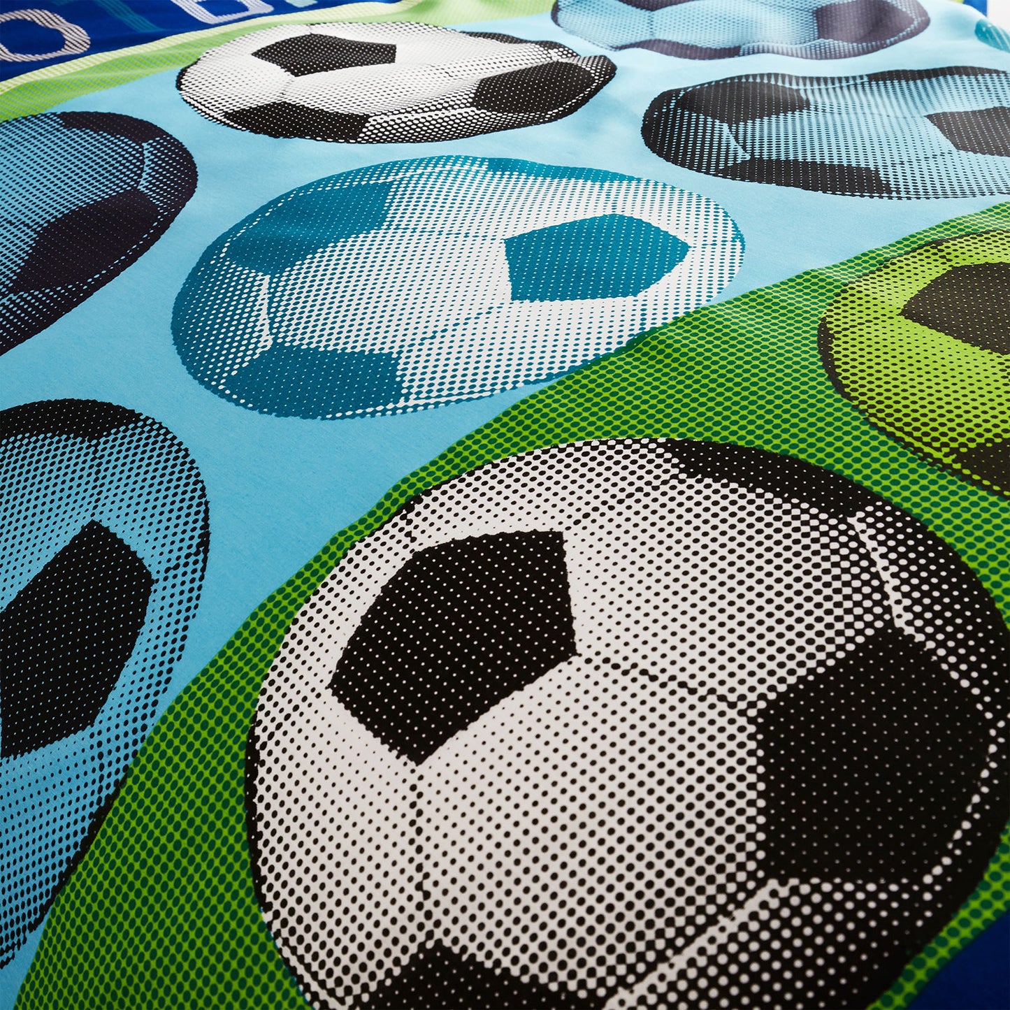 Catherine Lansfield Blue Football Reversible Duvet Set