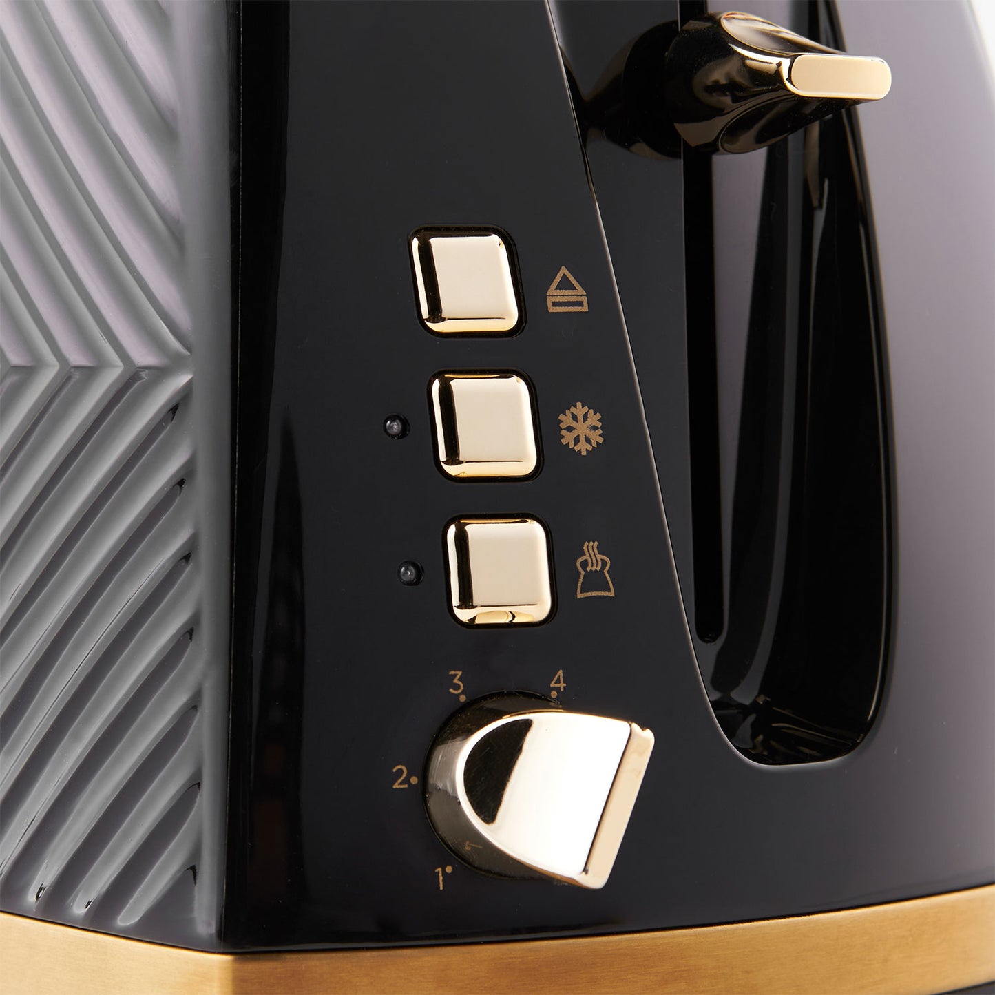 Russell Hobbs Black Groove Toaster 2 Slice