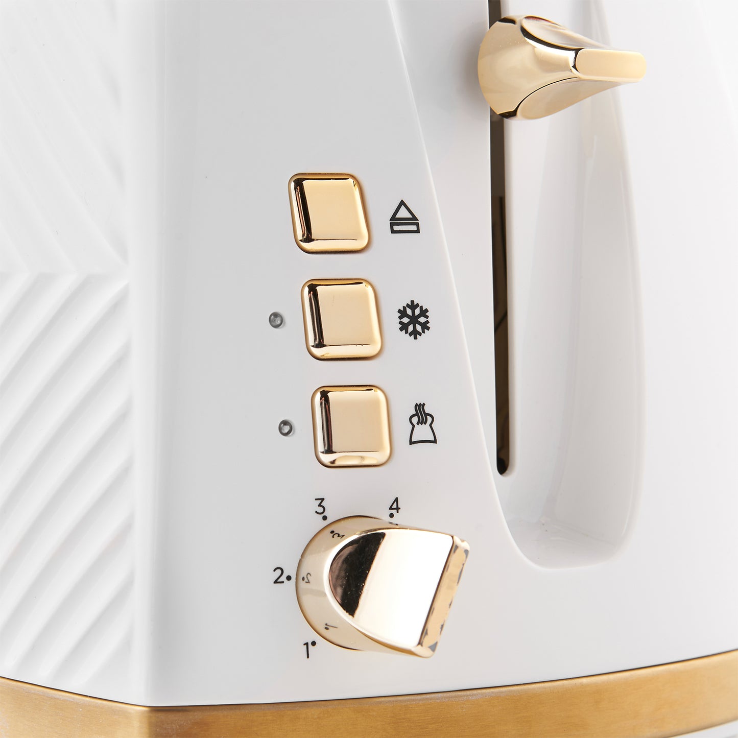 Russell Hobbs White Groove Toaster 2 Slice