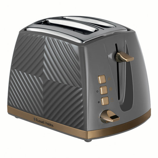 Russell Hobbs Grey Groove 2 Slice Toaster