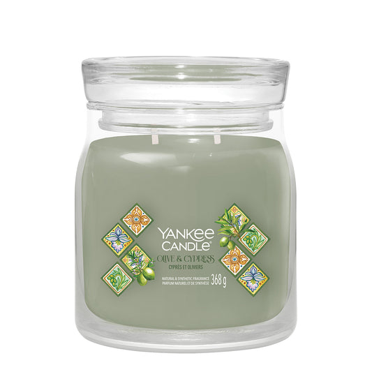 Yankee Candle Olive & Cypress Signature Medium Jar Candle