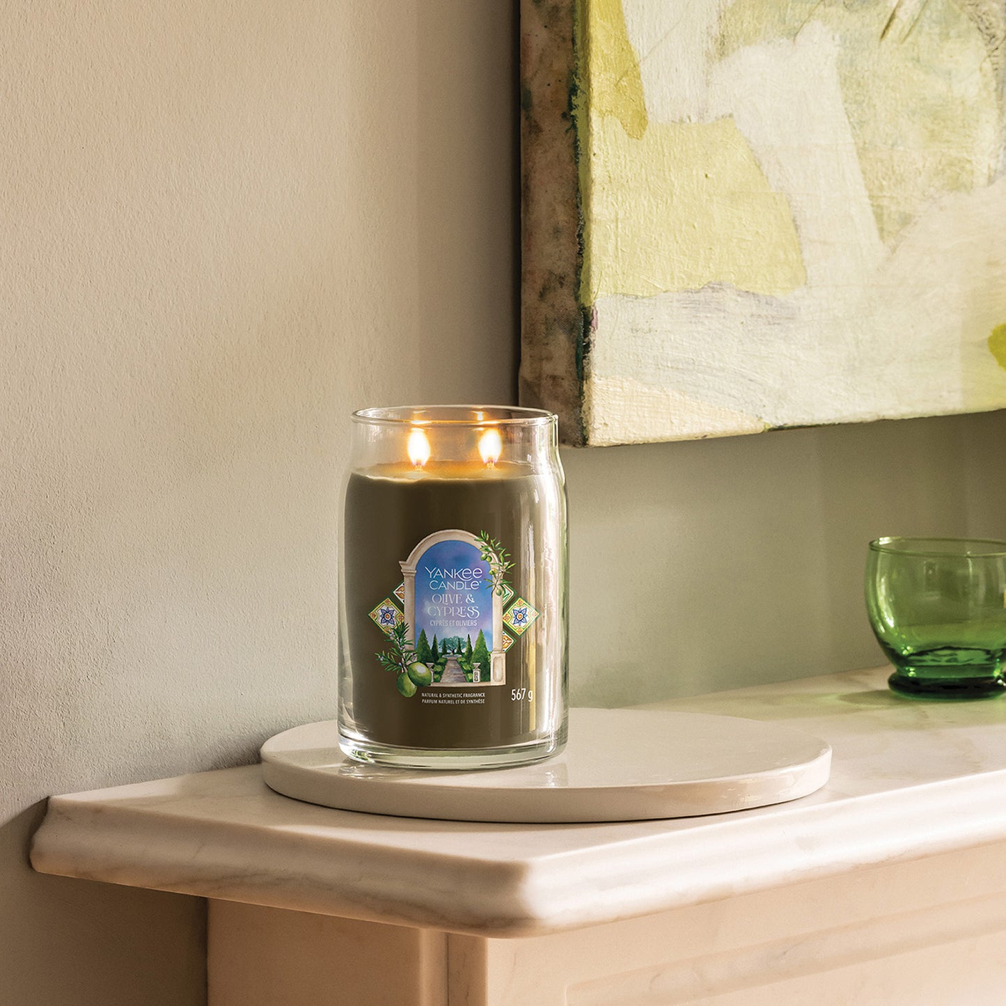 Yankee Candle Olive & Cypress Signature Large Jar Candle