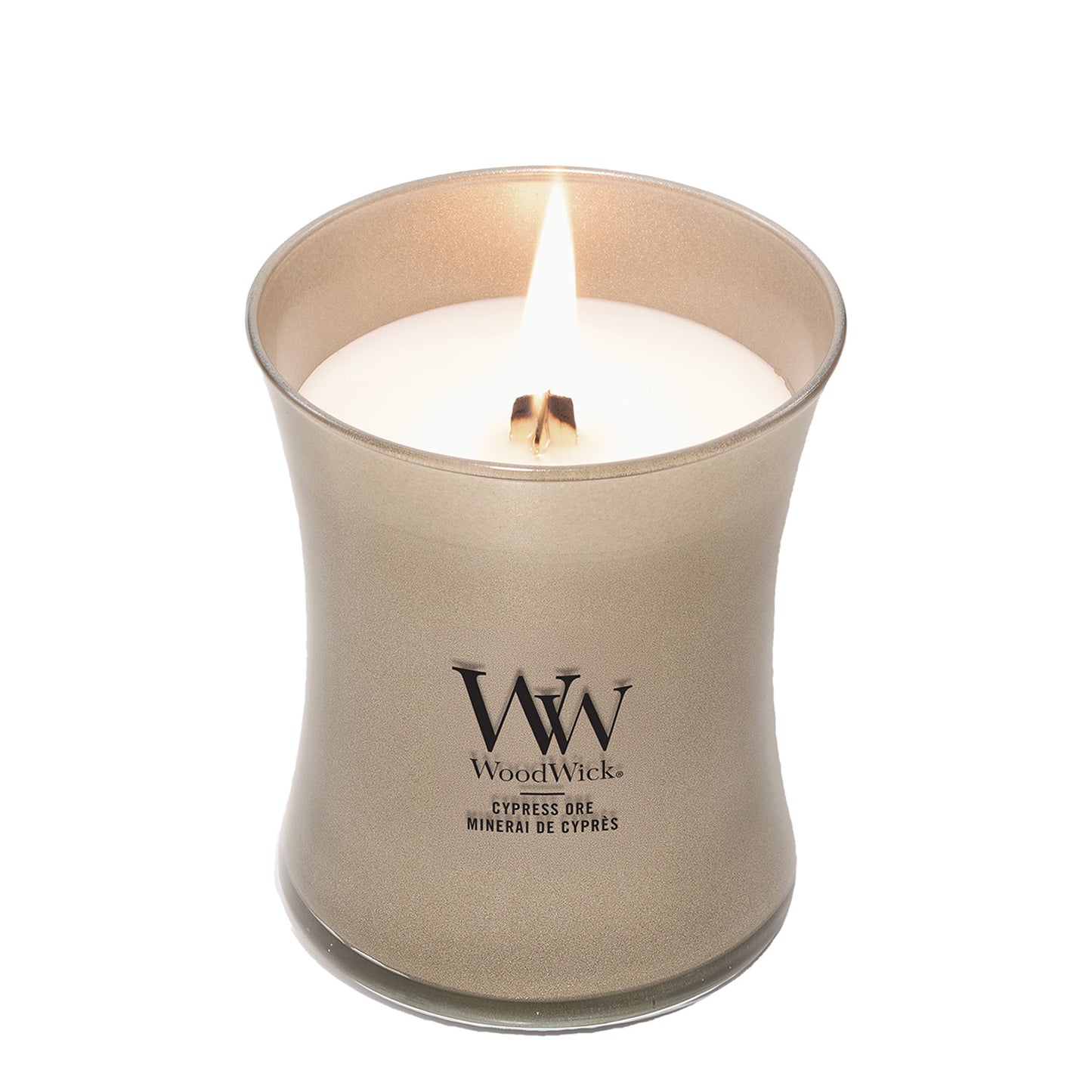 Woodwick Medium Hourglass Cypress Ore Candle