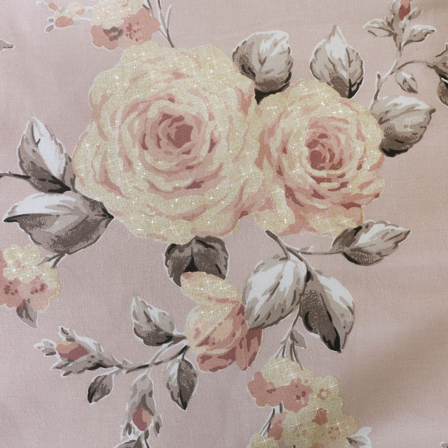 Catherine Lansfield Canterbury Blush Floral Reversible Duvet Set