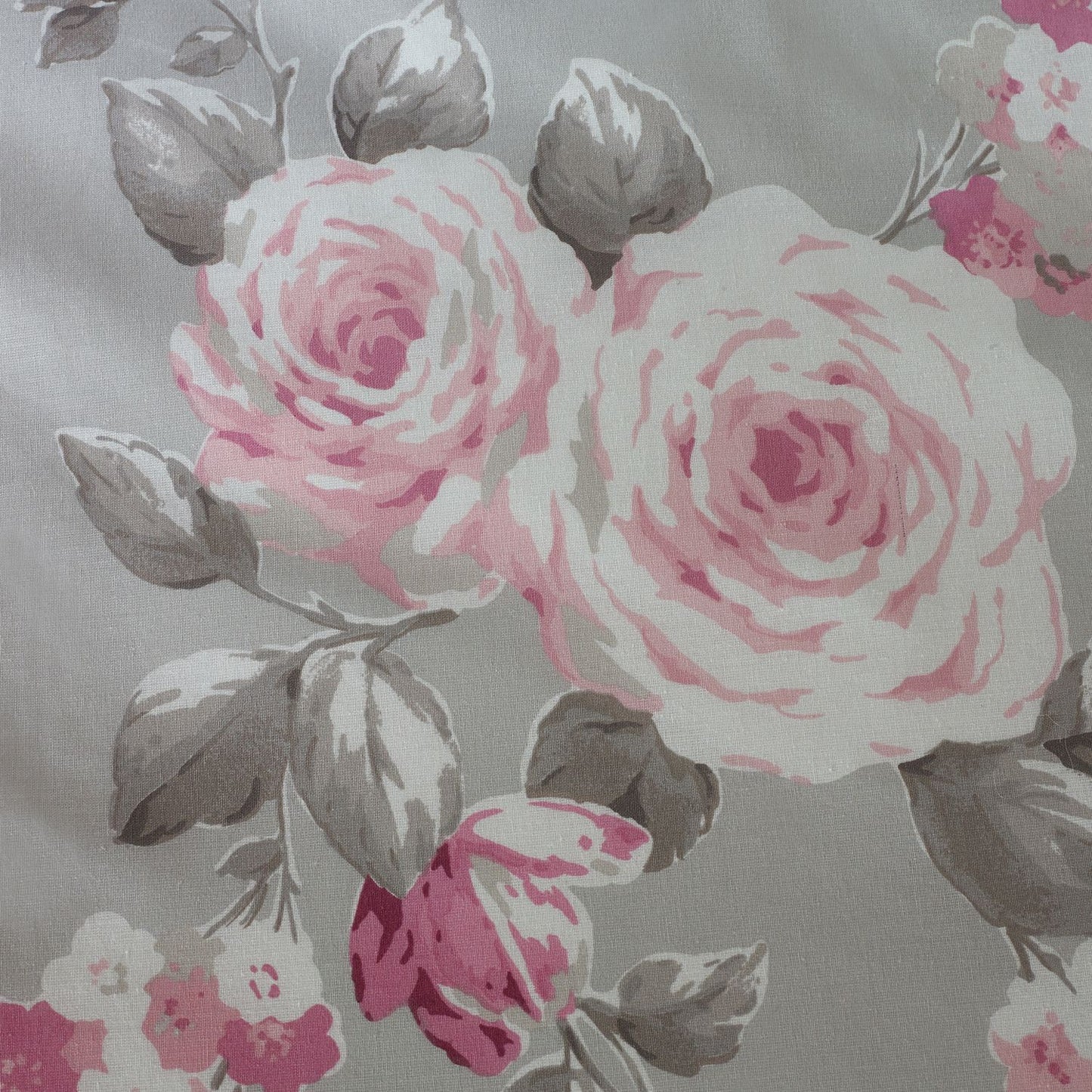 Catherine Lansfield Canterbury Grey Floral Reversible Duvet Set