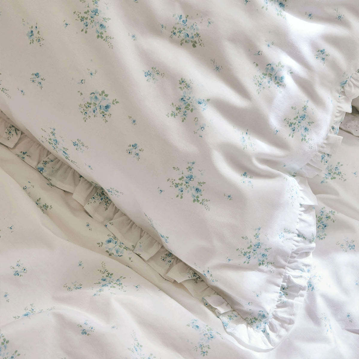 Rosabelle Baby Blue 100% Cotton Duvet Set | Shabby Chic By Rachel Ashwell