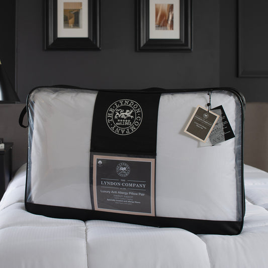 The Lyndon Company Luxury Anti Allergy Pillow Pair - Medium Support