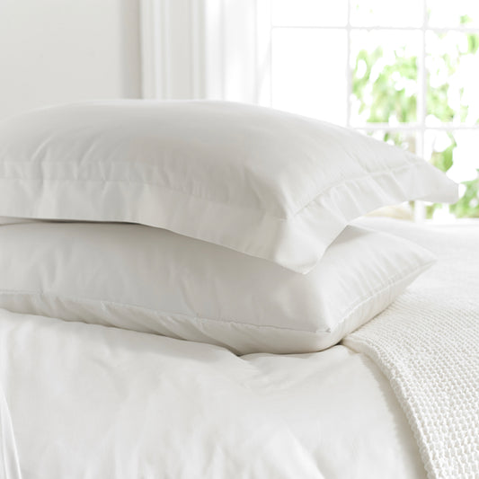 The Lyndon Company Mayfair White Cotton Sateen 800TC Housewife Pillowcase (Single)