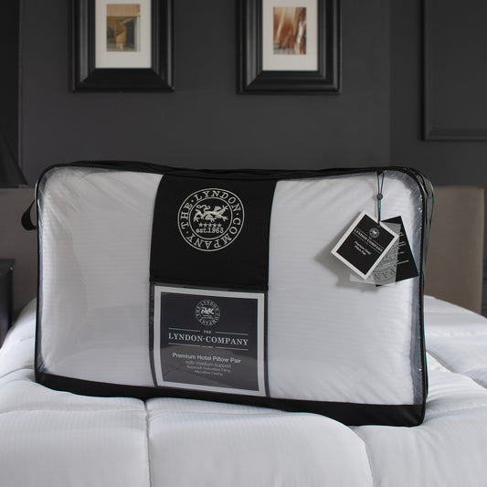 The Lyndon Company Premium Hotel Pillow Pair - Medium Support