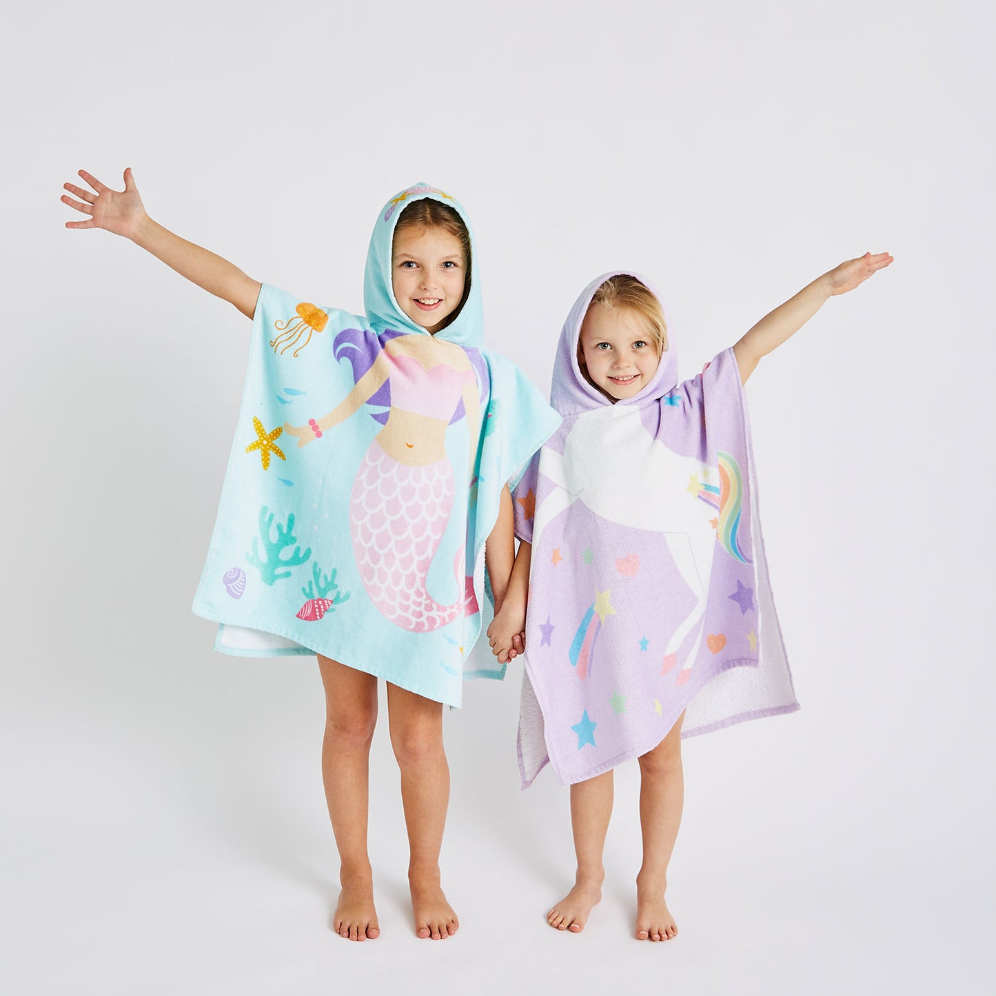 Catherine Lansfield Kids Unicorn Hooded Cotton Towel Poncho