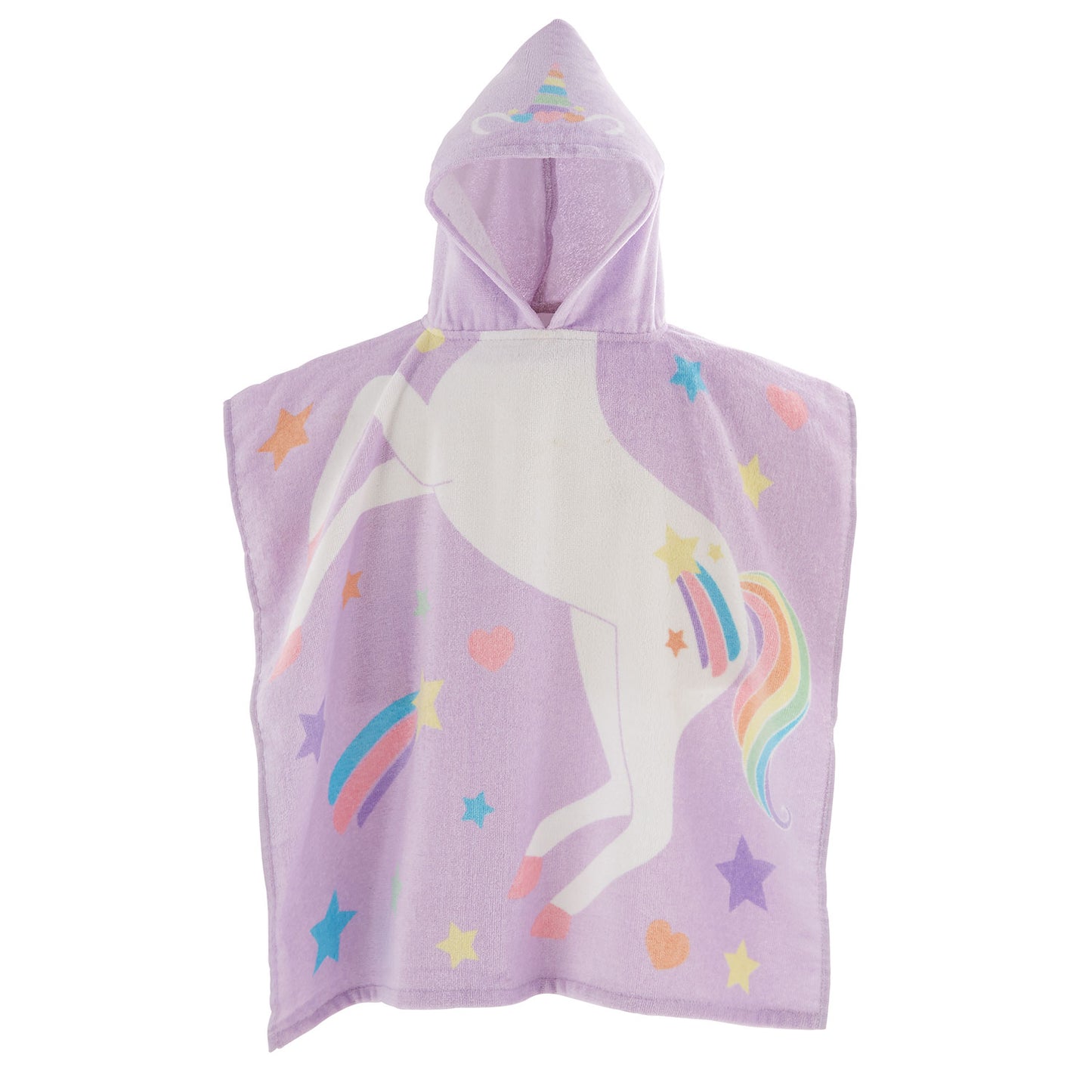Catherine Lansfield Kids Unicorn Hooded Cotton Towel Poncho