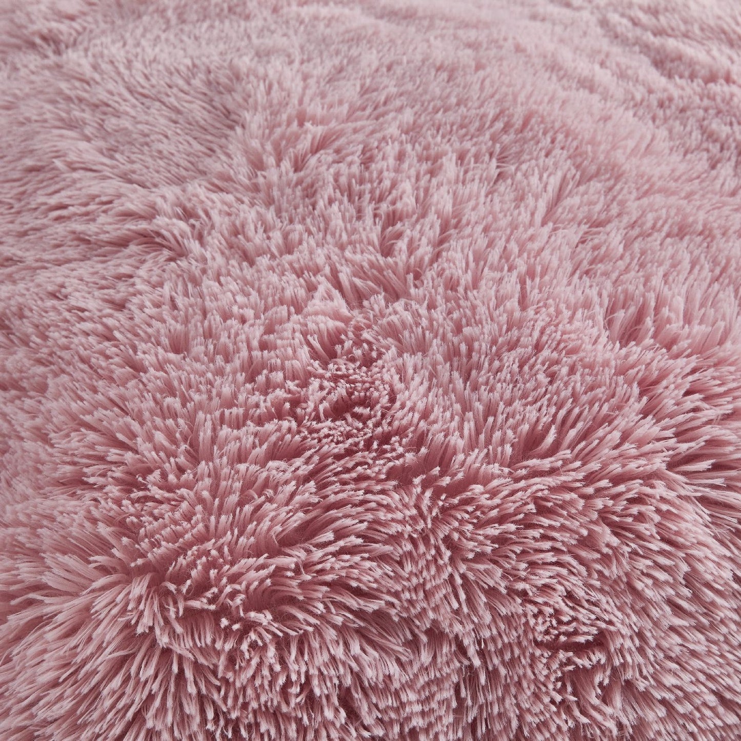 Catherine Lansfield Cuddly Deep Pile Blush Faux Fur Duvet Set