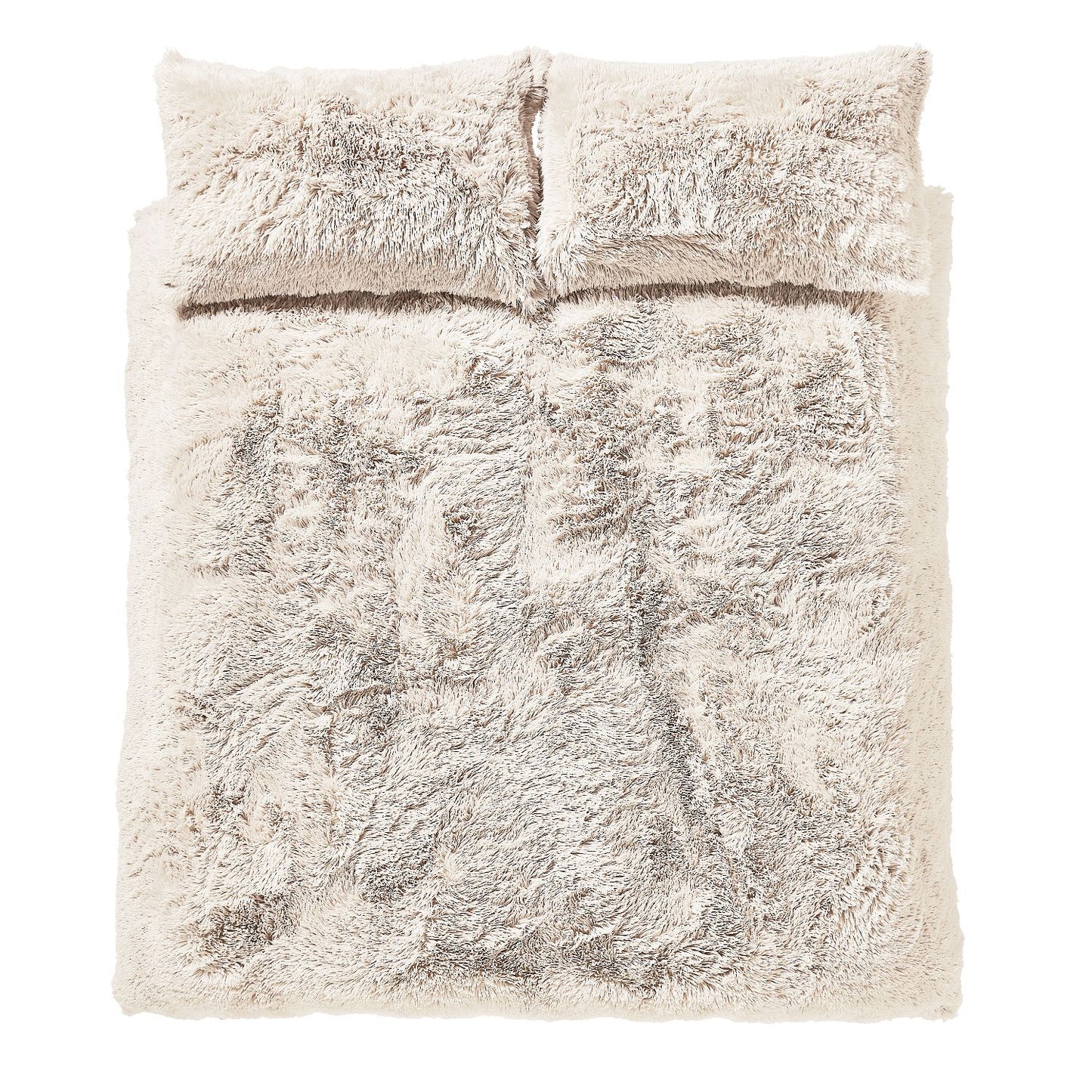Catherine Lansfield Cuddly Deep Pile Cream Faux Fur Duvet Set