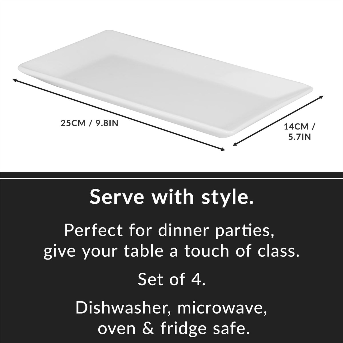 Porcelain Serving Platters - Set of 4