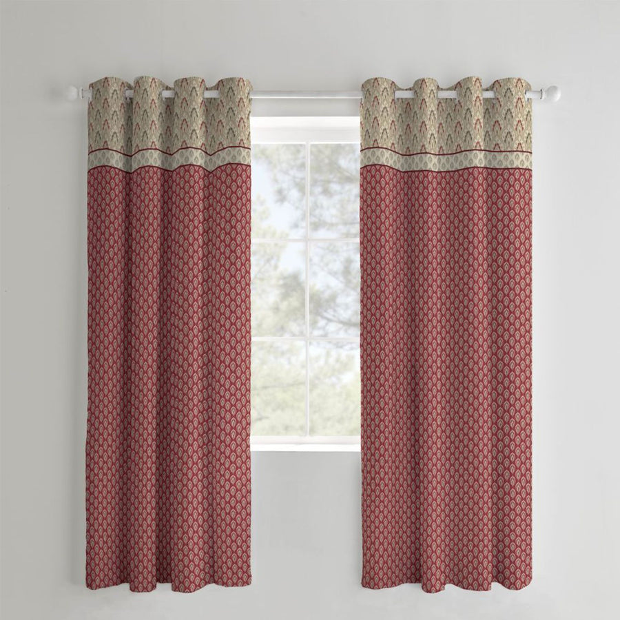 Catherine Lansfield Kashmir Paisley Lined Eyelet Curtains