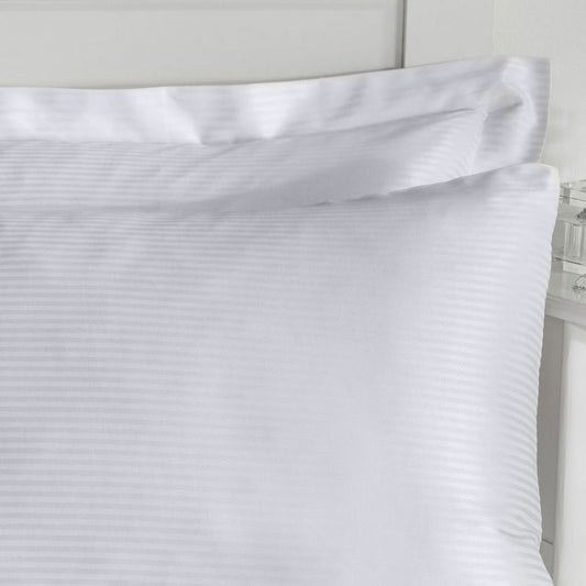 Catherine Lansfield Grey 300 TC Satin Stripe Oxford Pillowcase Pair