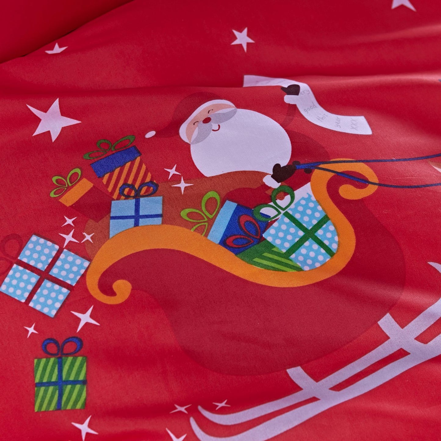 Catherine Lansfield Santa's Christmas Presents Reversible Duvet Set