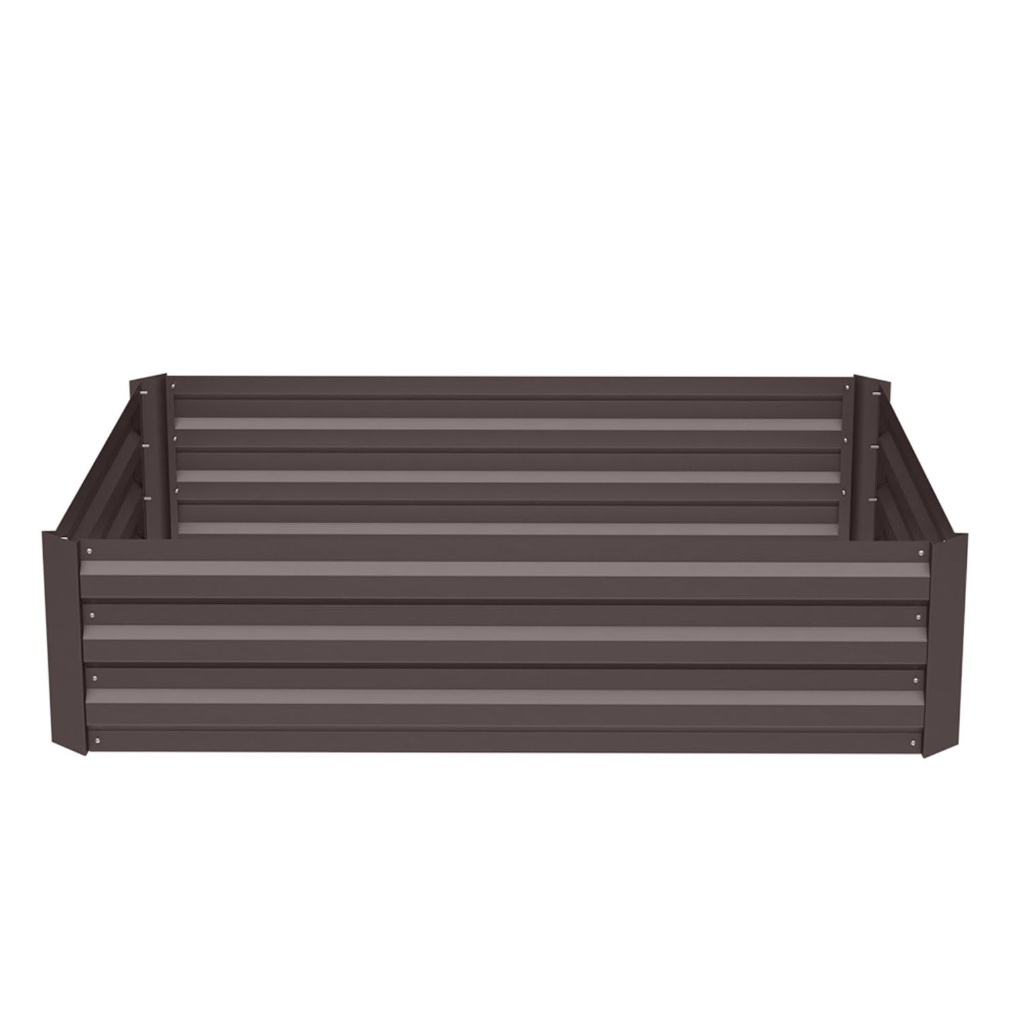 Rectangle Raised Brown Galvanized Steel Garden Bed (120cm x 90cm)