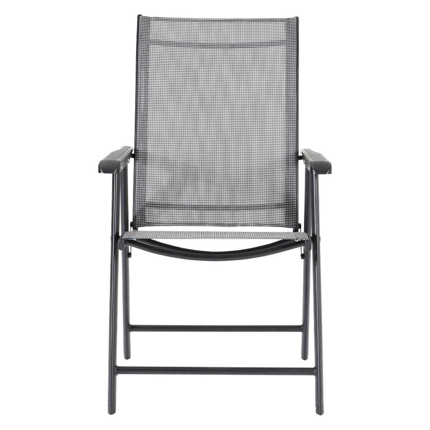 Set of 4 Metal Frame Fabric Foldable Chairs