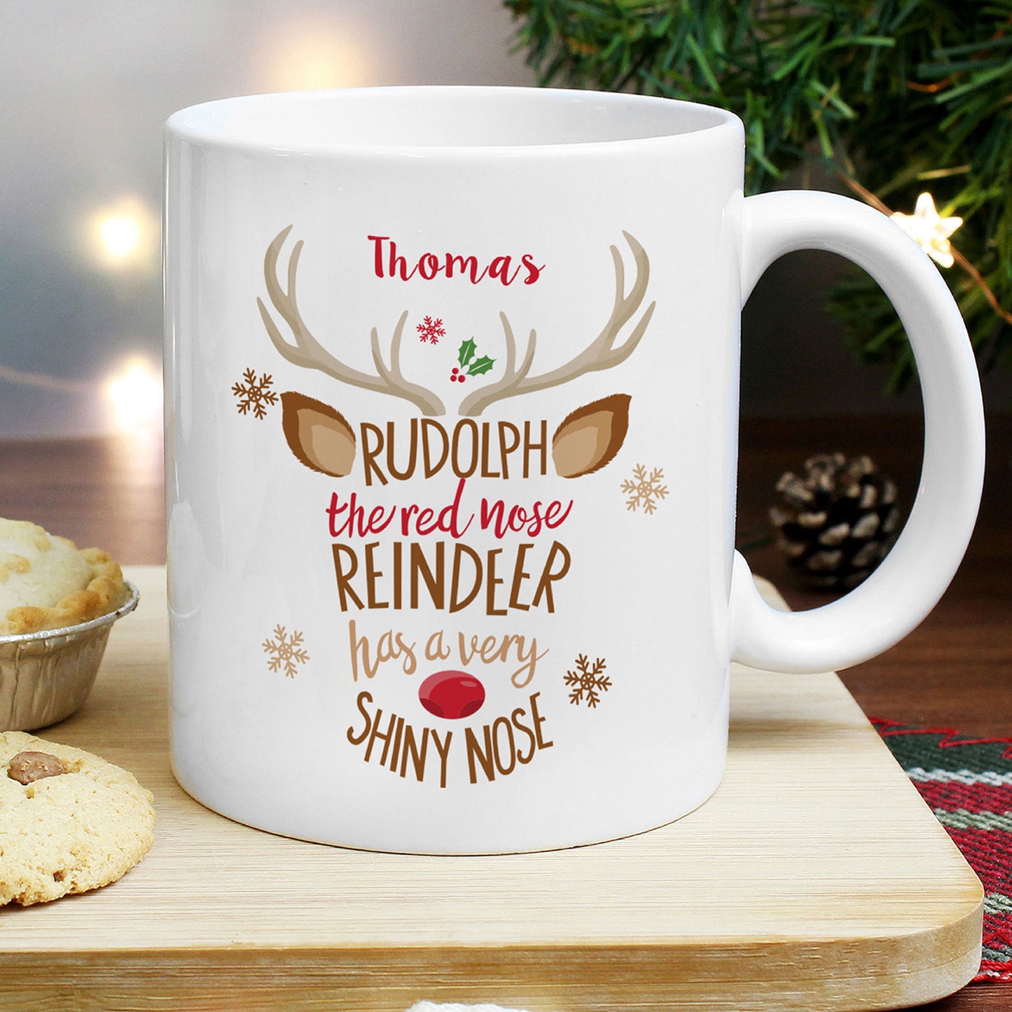 Personalised Rudolph the Red-Nosed Reindeer Mug