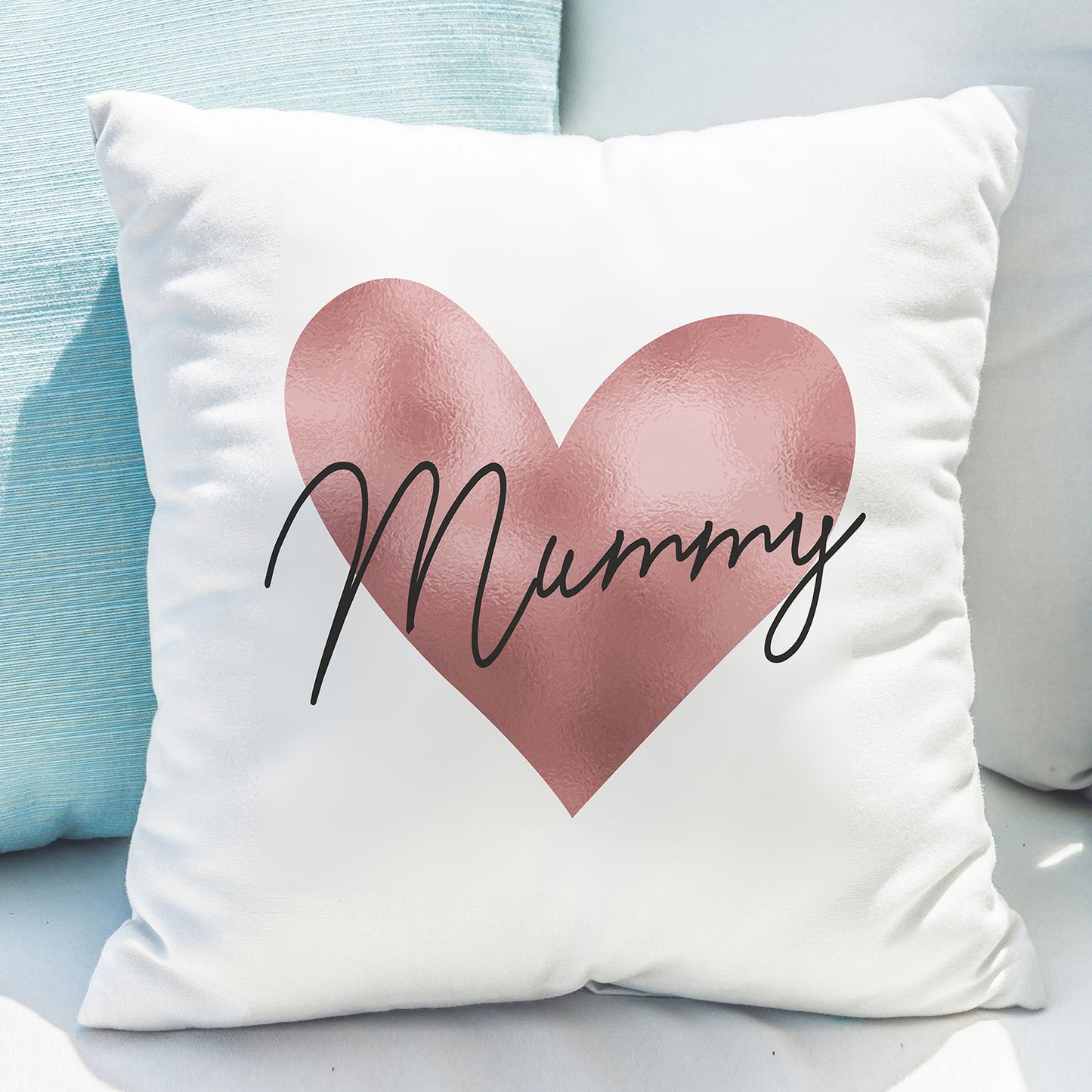 Personalised Rose Gold Heart Cushion