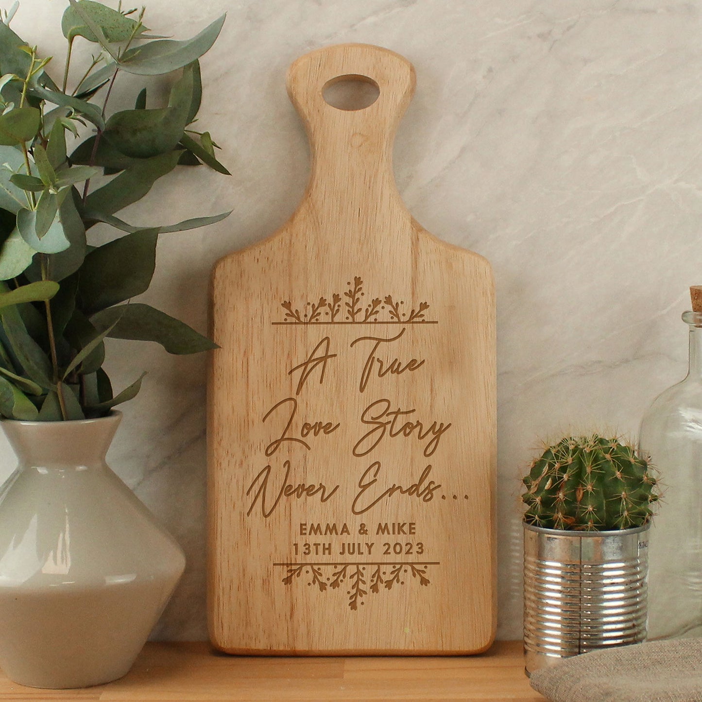 Personalised Love Story Chopping Board