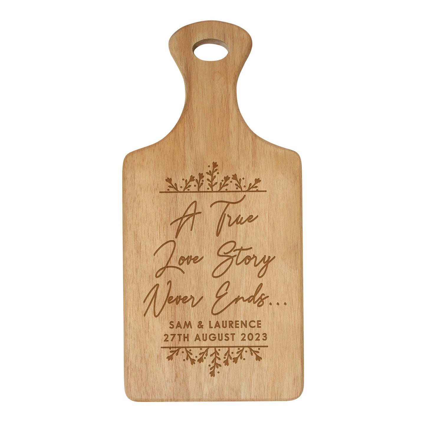 Personalised Love Story Chopping Board