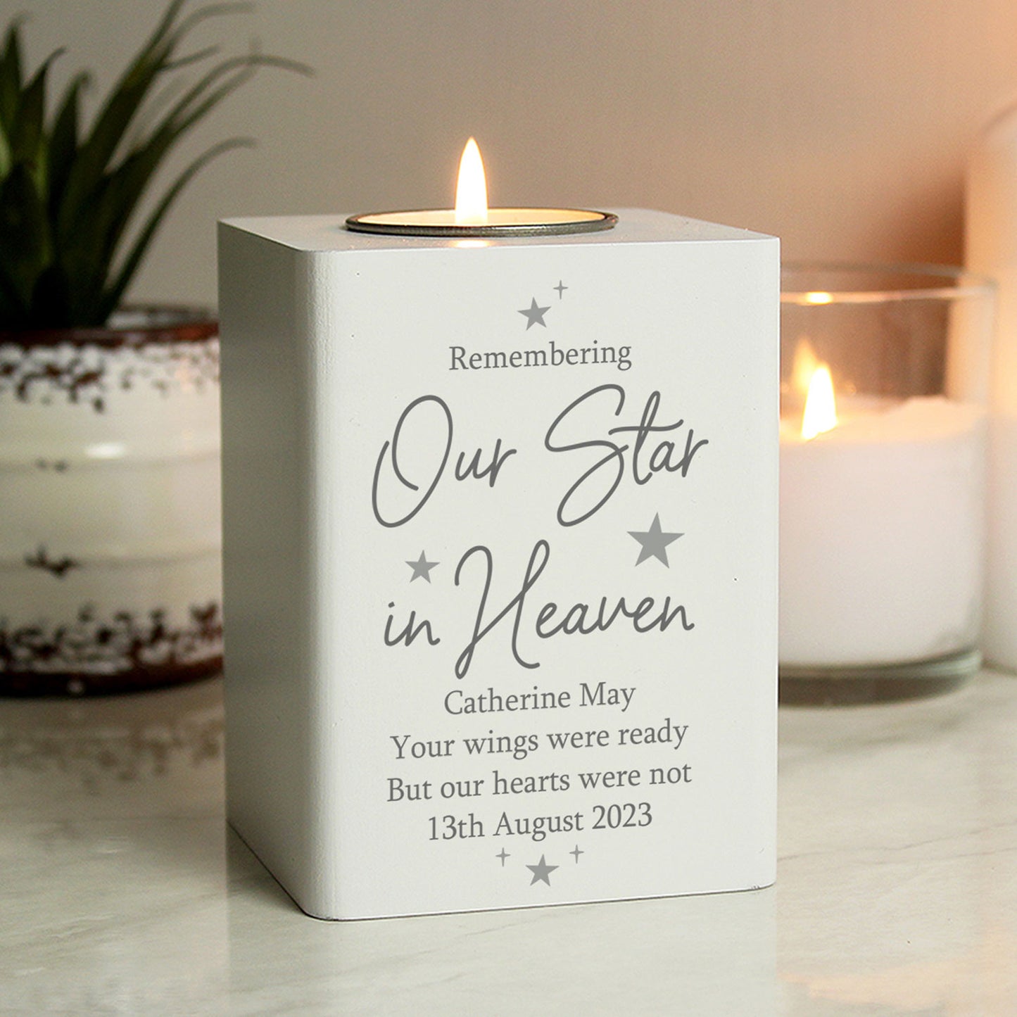Personalised Memorial Tea Light Holder