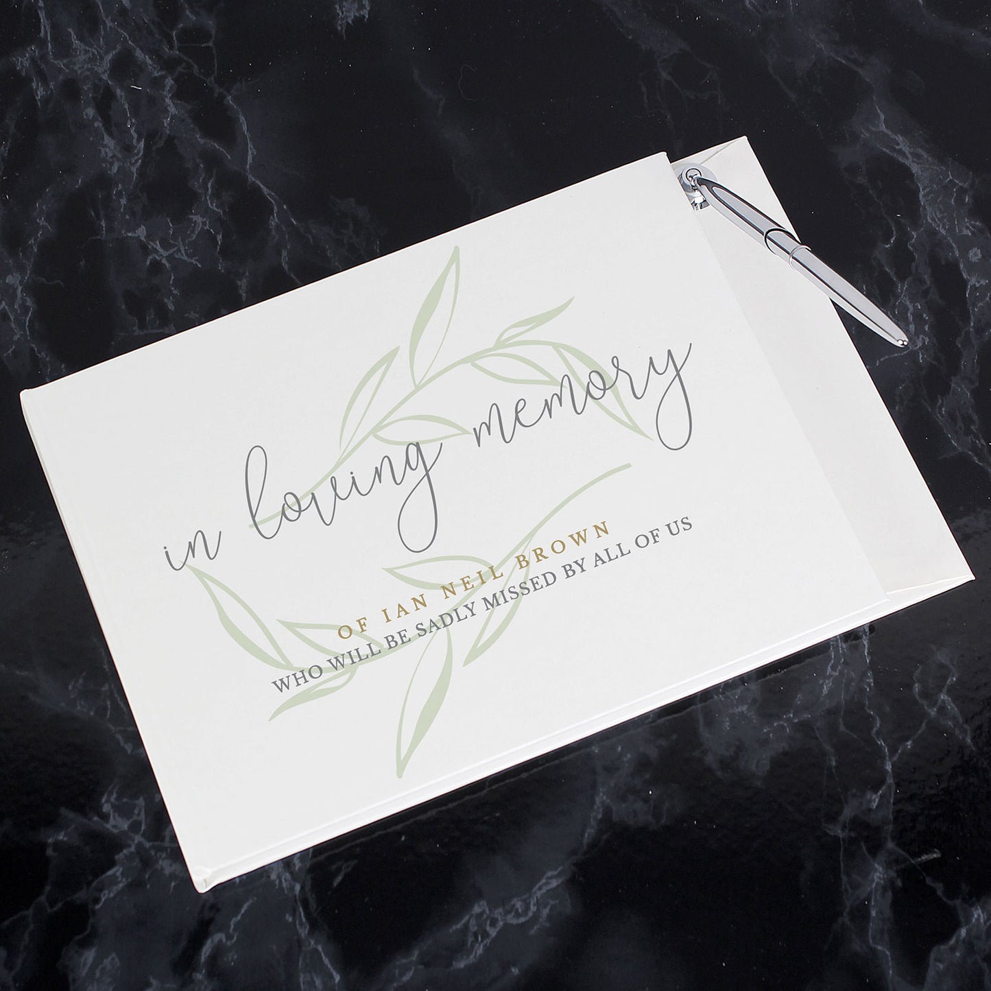 Personalised Condolence Guest Book