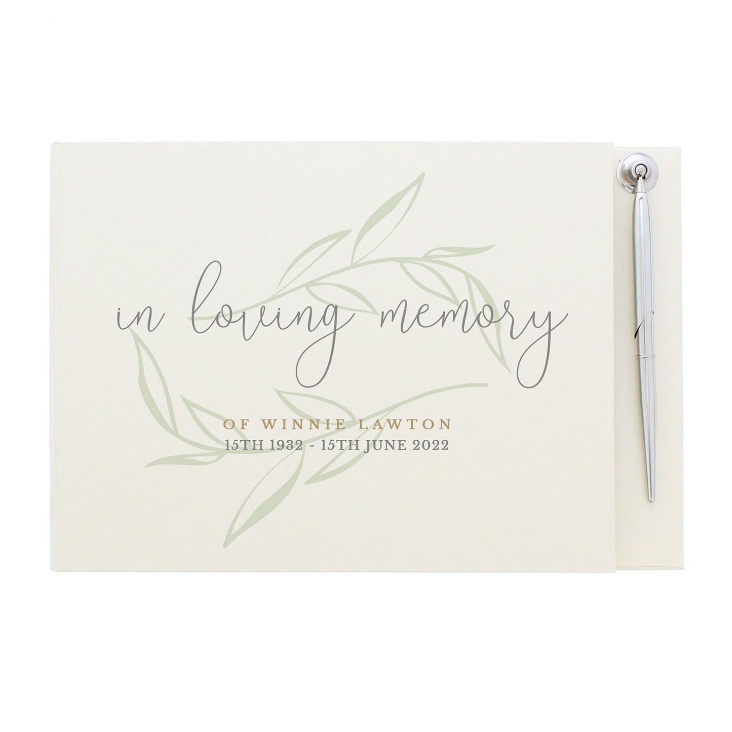 Personalised Condolence Guest Book