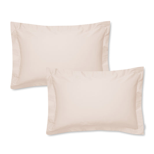 Bianca Natural 400TC Cotton Sateen Oxford Pillowcase Pair