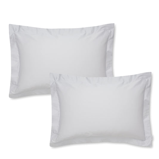 Bianca Grey 400TC Cotton Sateen Oxford Pillowcase Pair