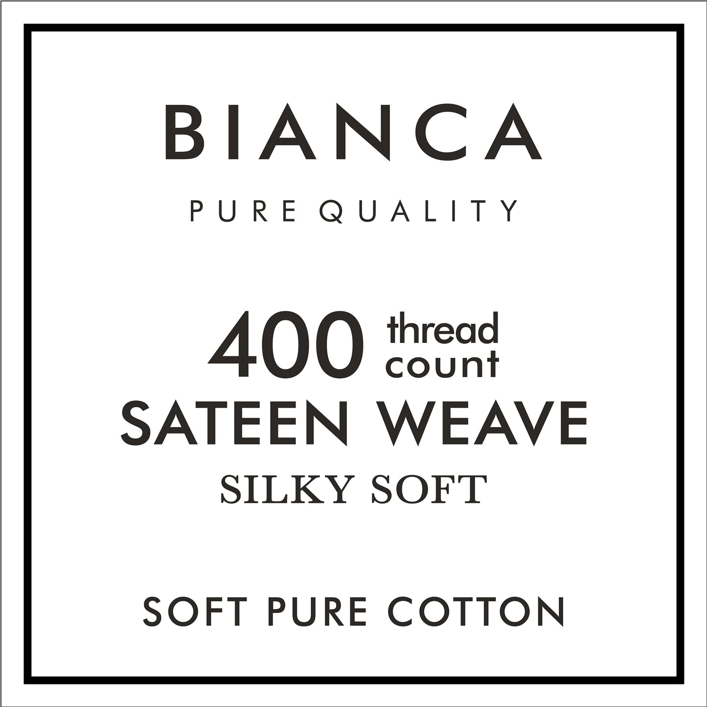 Bianca White 400TC 100% Cotton Sateen Oxford Pillowcase Pair