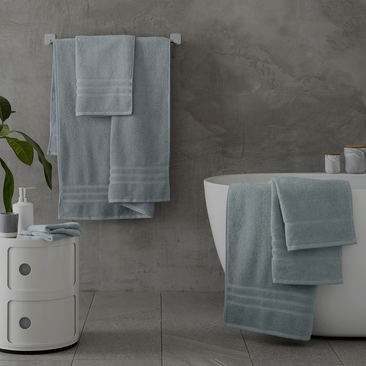 Catherine Lansfield Zero Twist Waschlappen – 100% Baumwolle, 30x30 Cm, Weich & Saugstark, Blau