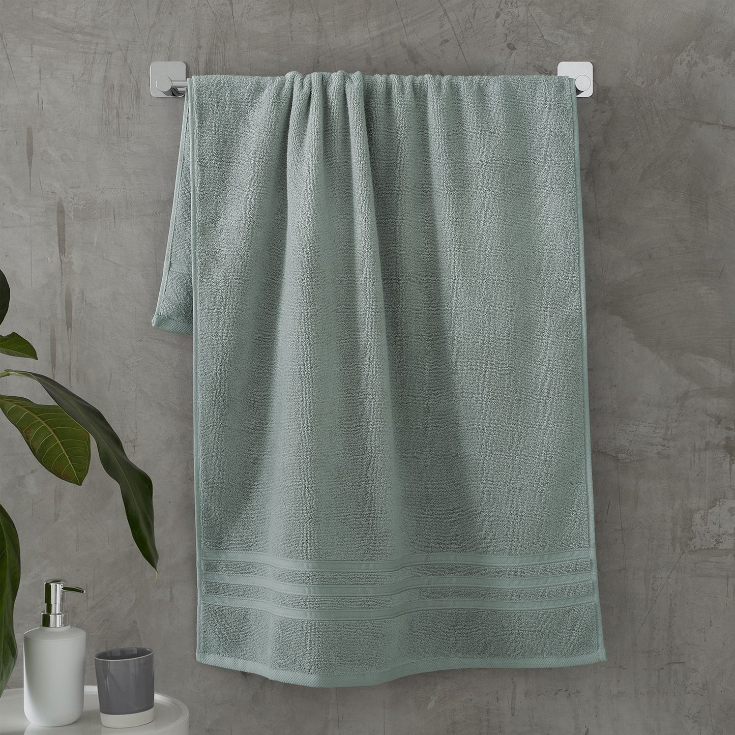Catherine Lansfield Zero Twist Sage Green 450Gsm 100% Cotton Towels