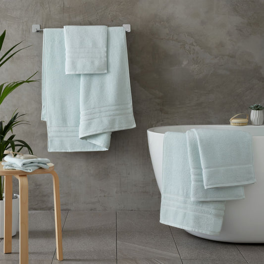 Catherine Lansfield Zero Twist Duck Egg Blue Cotton Towels