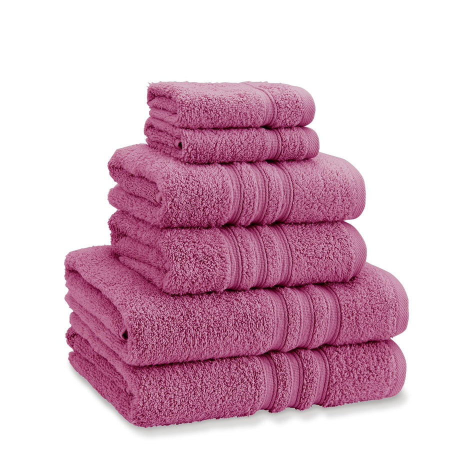 Catherine Lansfield Zero Twist Raspberry Cotton 6 Piece Towel Bale Set