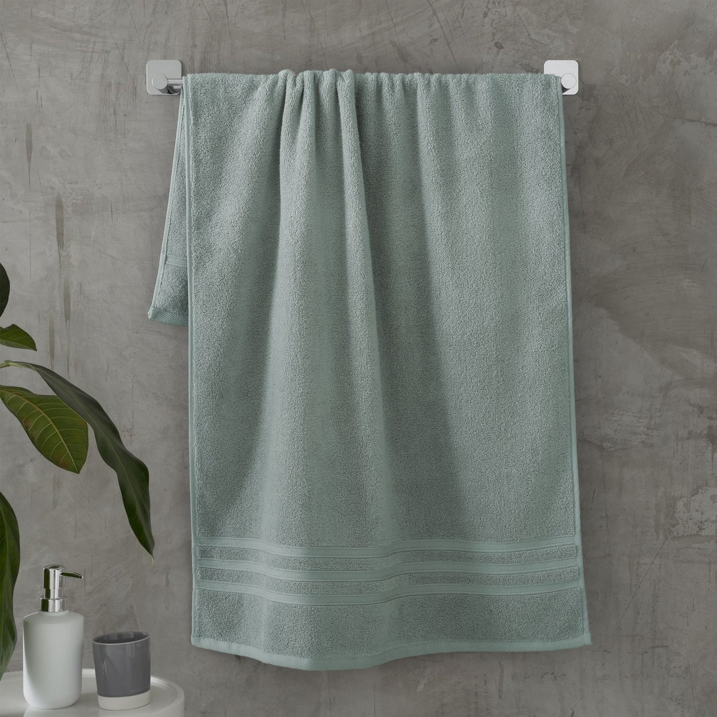 Catherine Lansfield Zero Twist Sage Green Cotton Towels