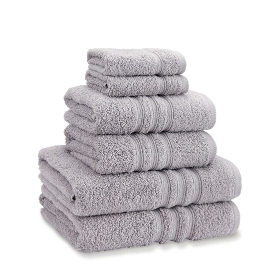 Catherine Lansfield Zero Twist Silver Grey Cotton 6 Piece Towel Bale Set
