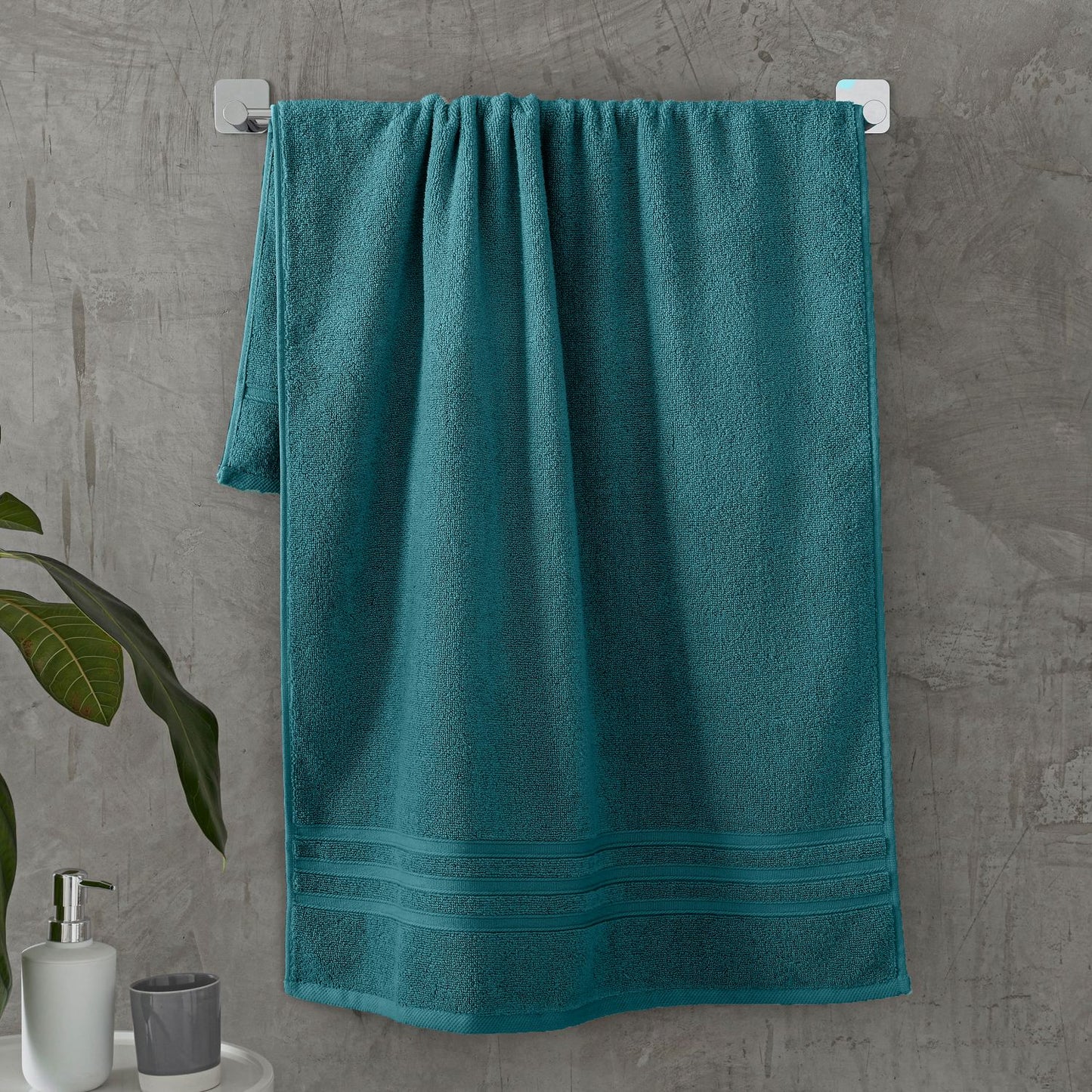 Catherine Lansfield Zero Twist Teal Green Cotton Towels