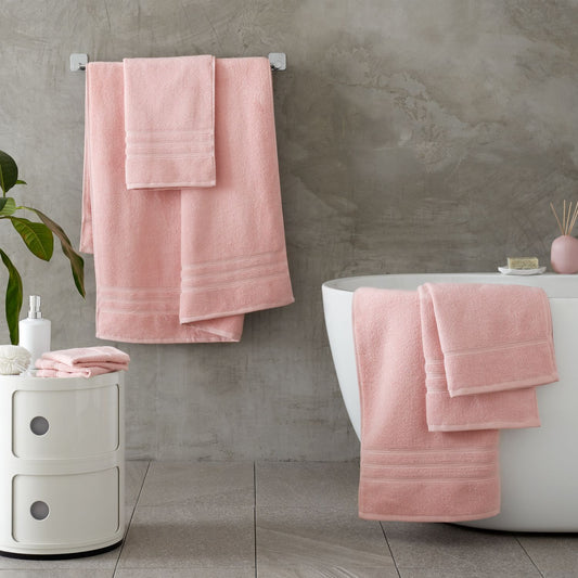 Catherine Lansfield Zero Twist Pink Cotton Towels