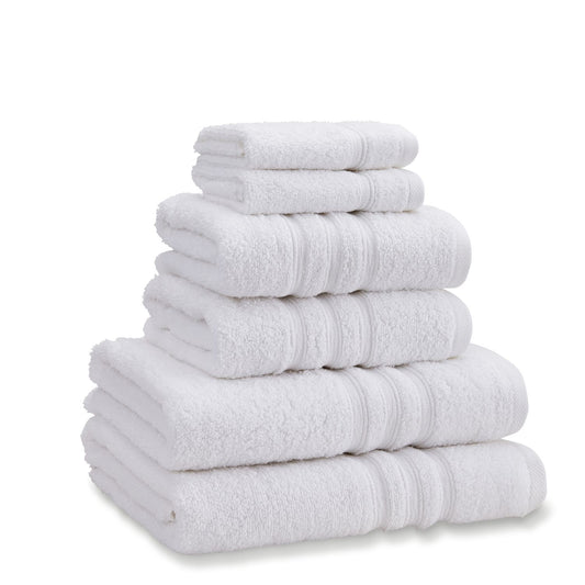 Catherine Lansfield Zero Twist White Cotton 6 Piece Towel Bale Set